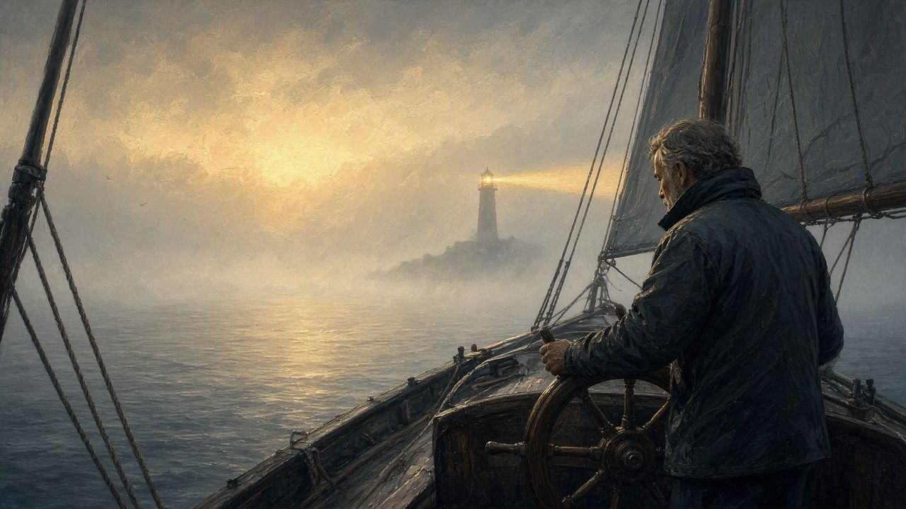 A wooden rowboat tied at a quiet dock on calm water, with trees along the far shore and the title AI just made Americans' top 10 fears.