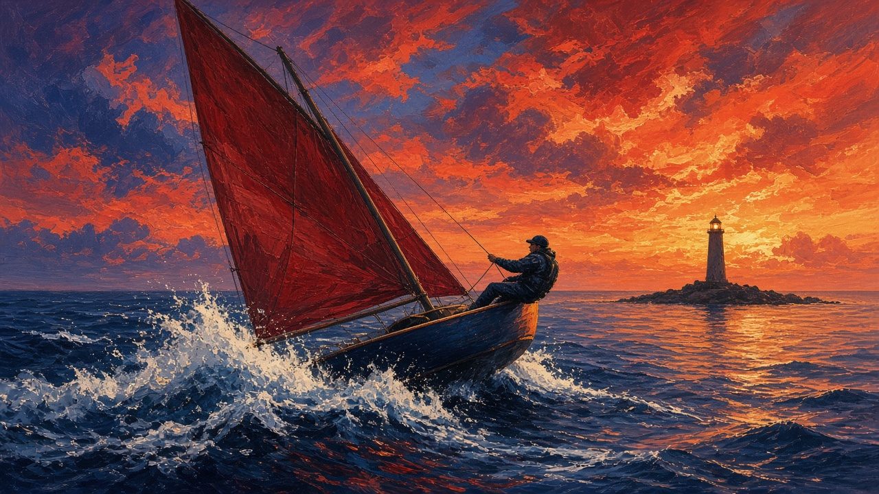 A wooden rowboat tied at a quiet dock on still water, with the title Can anger feel good?